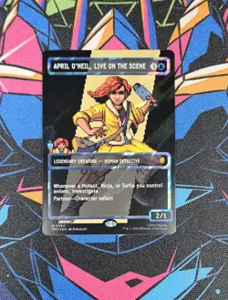 April O'Neil, Live on the Scene NM 0084 Pixel Surge Foil MTG TMNT Unplayed Magic - Image 1
