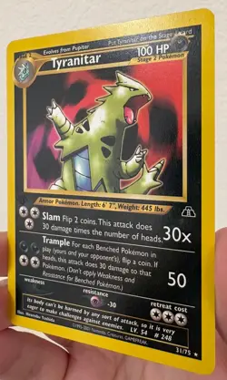 Pokemon TCG Neo Discovery: Tyranitar 31/75 - Rare 1st Edition - Image 3