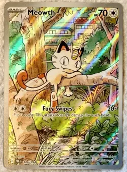 Pokemon Meowth 106/094 Phantasmal Flames – IR (Illustration Rare) 🔥🔥 - Image 1