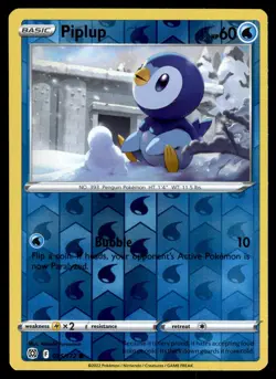 Piplup 035/172 Common Brilliant Stars Pokemon Reverse Holo NM/M - Image 1