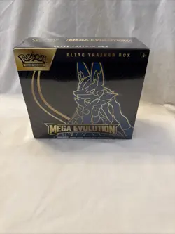 Pokemon TCG Mega Evolution Lucario ETB Elite Trainer Box NEW SEALED Fast Ship - Image 1