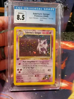 Sabrina's Gengar Gym Heroes 1st Edition 14/132 Holo Pokemon Card-CGC 8.5 - Image 1