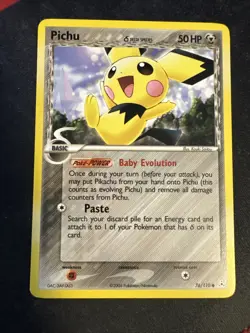 Pokemon Card - Pichu (Delta Species) Holon Phantoms 76/110 Common Non Holo - Image 1