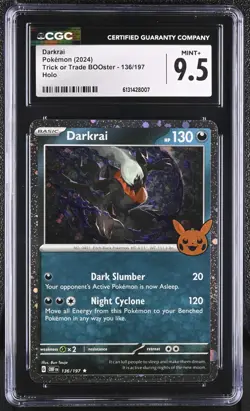 2024 POKEMON TRICK OR TRADE STAMPED #136 DARKRAI CGC 9.5 (FREE S&H) - Image 1