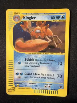 Kingler 015/165 Expedition Base Set Holo Rare Pokemon TCG Nintendo e-reader MP+ - Image 2
