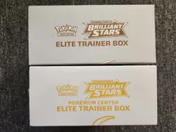 Both Brilliant Stars Pokemon Center ETB & Regular ETB Sword & Shield - Image 2