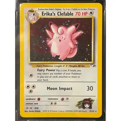 2000 Erika’s Clefable #3 Pokemon Gym Heroes Holo ArenaClub Graded NM MINT+ 8.5 - Image 2
