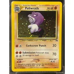 2001 Poliwrath #9 Pokemon Neo Discovery Holo Rare ArenaClub Graded NM MINT+ 8.5 - Image 2