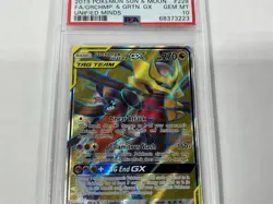 PSA 10 GEM-MINT Garchomp & Giratina GX Tag Team Pokemon 2019 Unified Minds #228 - Image 3
