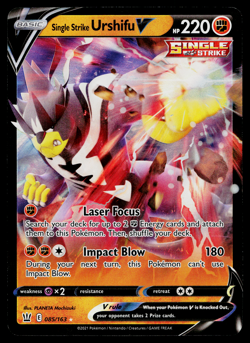 SINGLE STRIKE URSHIFU V 085/163 BATTLE STYLES POKEMON TCG - Image 1