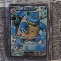 Pokemon TCG Blastoise ex Ultra Rare Holo 184/165 Sv: Scarlet & Violet 151 EX - Image 1