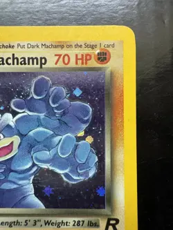 Pokemon Dark Machamp Team Rocket 10/82 1st Ed Holo (LP) - Image 3