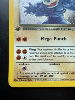 Pokemon Dark Machamp Team Rocket 10/82 1st Ed Holo (LP) - Image 4