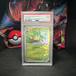 Pokemon Leafeon SV8a Ex Master Ball Reverse Holo PSA 9 2024 - Image 1