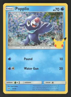 Popplio 23/25 Pokemon TCG McDonald's 25th Anniversary NM - Image 1