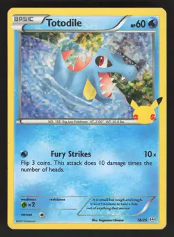 Totodile 18/25 Pokemon McDonald's 25th Anniversary Promos LP - Image 1