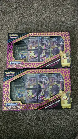 Pokemon Crown Zenith Premium Treasures Morpeko V Union Box Bundle of 2 820650851919 - Image 1