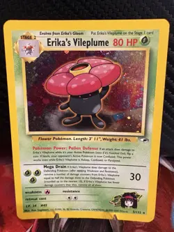1999 Pokemon Gym Heroes Erika’s Vileplume Holo 5/132 WOTC LP - Image 1