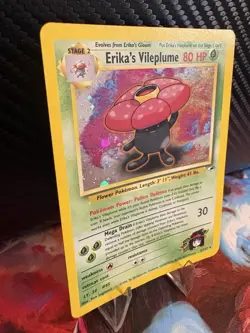 1999 Pokemon Gym Heroes Erika’s Vileplume Holo 5/132 WOTC LP - Image 4