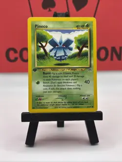 Pineco 61/75 Neo Discovery WOTC 1st Edition Pokemon TCG Regular Common 1999 MP - Image 2