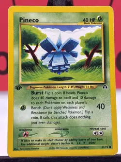 Pineco 61/75 Neo Discovery WOTC 1st Edition Pokemon TCG Regular Common 1999 MP - Image 3