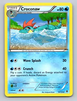 CROCONAW 16/119 UC PHANTOM FORCES POKEMON NM - Image 1