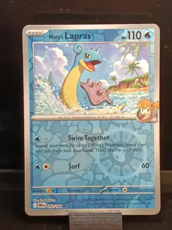 Pokemon TCG Destined Rivals Reverse Holo #050 Misty's Lapras - Image 1