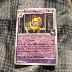 #80 Team Rocket's Hypno RH REVERSE HOLO Pokemon TCG S&V Destined Rivals-Psychic - Image 1