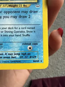 🔥Pokemon TCG Shining Magikarp Neo Revelation 66/64 Secret Rare HOLO - Image 5