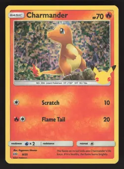 Charmander 9/25 Pokemon McDonald's 25th Anniversary Promos NM - Image 1