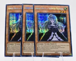 3x GHOST BELLE & HAUNTED MANSION MP22-EN258 (PRISMATIC SECRET RARE) Yu-Gi-Oh! - Image 1