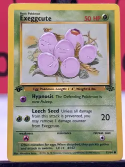 Exeggcute 52/64 Jungle WOTC Pokemon TCG 1st Edition Regular Common 1999 MP - Image 3