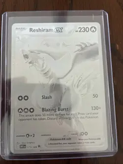 Reshiram Ex 173/086 Sv: White Flare Holo Raw Pokemon Card TCG - Image 1