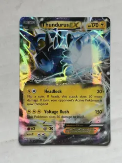 Thundurus EX 26/108 Holo Rare EX Roaring Skies Pokemon NM - Image 1