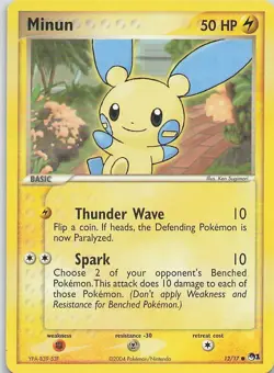 Minun 012/017: POP Series 1 Pokemon TCG - Image 1