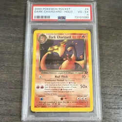 Pokemon Dark Charizard 4/82 Team Rocket Holo Rare PSA 4 2000 English - Image 1