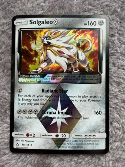 Pokemon TCG Ultra Prism Solgaleo 89/156 Prism Star Holo Rare - Image 1