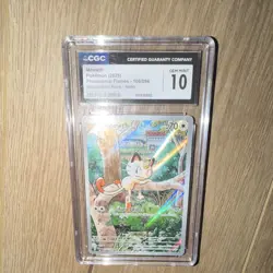Pokemon TCG Meowth Me02: Phantasmal Flames 106/094 Illustration Rare Holo CGC 10 - Image 3