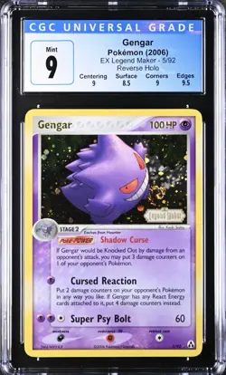 🌀CGC 9 Gengar 5/92 EX Legend Maker Reverse Holo 2006 Pokemon TCG English 🌀 - Image 1