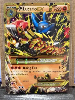 Pokemon TCG M Lucario EX 113/111 XY Furious Fists Secret Rare Full Art Holo - Image 1