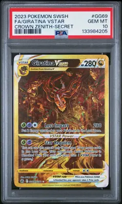 2023 POKEMON SWORD & SHIELD CROWN ZENITH SECRET FULL ART/GIRATINA VSTAR PSA 10 - Image 1