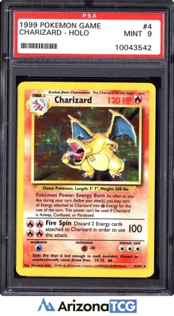 Pokemon 1999 Charizard 4/102 Holo Rare Base Set PSA 9 - Image 1