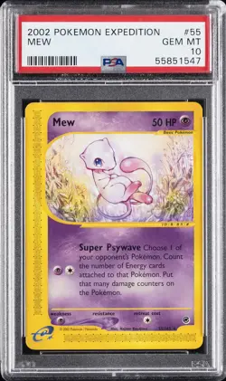 2002 POKEMON EXPEDITION #55 MEW PSA 10 - Image 1