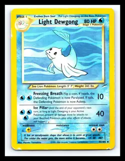 💥 LIGHT DEWGONG # 45/105 Neo Destiny Non Holo Vintage Pokemon 2001 - Image 1