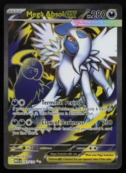 Mega Absol ex 161/132 Full Art Ultra Rare Mega Evolution Pokemon NM - Image 1