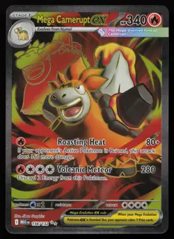 Mega Camerupt ex 156/132 Full Art Ultra Rare Mega Evolution Pokemon NM - Image 1