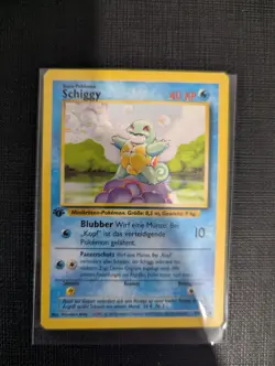 1999 Pokemon German Base Set 1. Edition Squirtle (Schiggy) 63/102 - MP - Vintage - Image 1