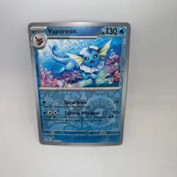Vaporeon 022/131 Rare Prismatic Evolutions Pokemon Reverse Holo Near Mint - Image 1