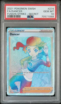Dancer 274/264 Hyper Rare Fusion Strike Pokemon Card TCG PSA 10 Rare Gem Mint - Image 1