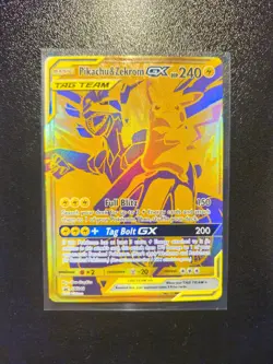 Pokemon Pikachu & Zekrom GX SM248 Promo Full Art Foil TAG TEAM Card - Image 1